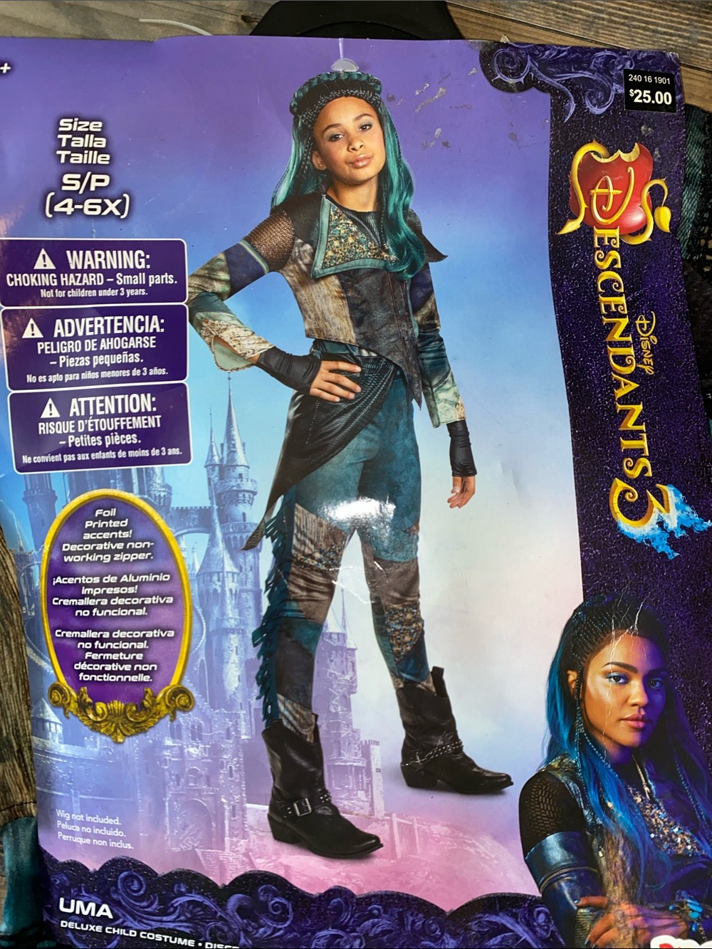 Disney Uma Teal and Black Girls Costume - Descendants 3